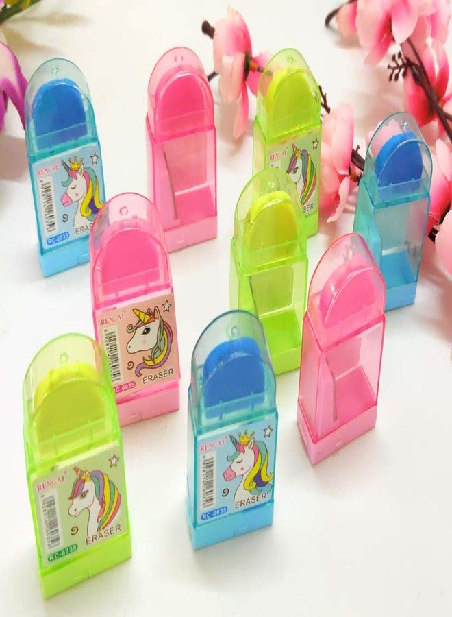 Tera13 TERA 13 Return Gifts for Kids Shapener for Girls (12 Pcs) Unciorn Sharpener for Girls, Pencil Sharpener for Kids, Sharpener with Eraser for Girls, Kanjak Gifts for Kids - Image 2